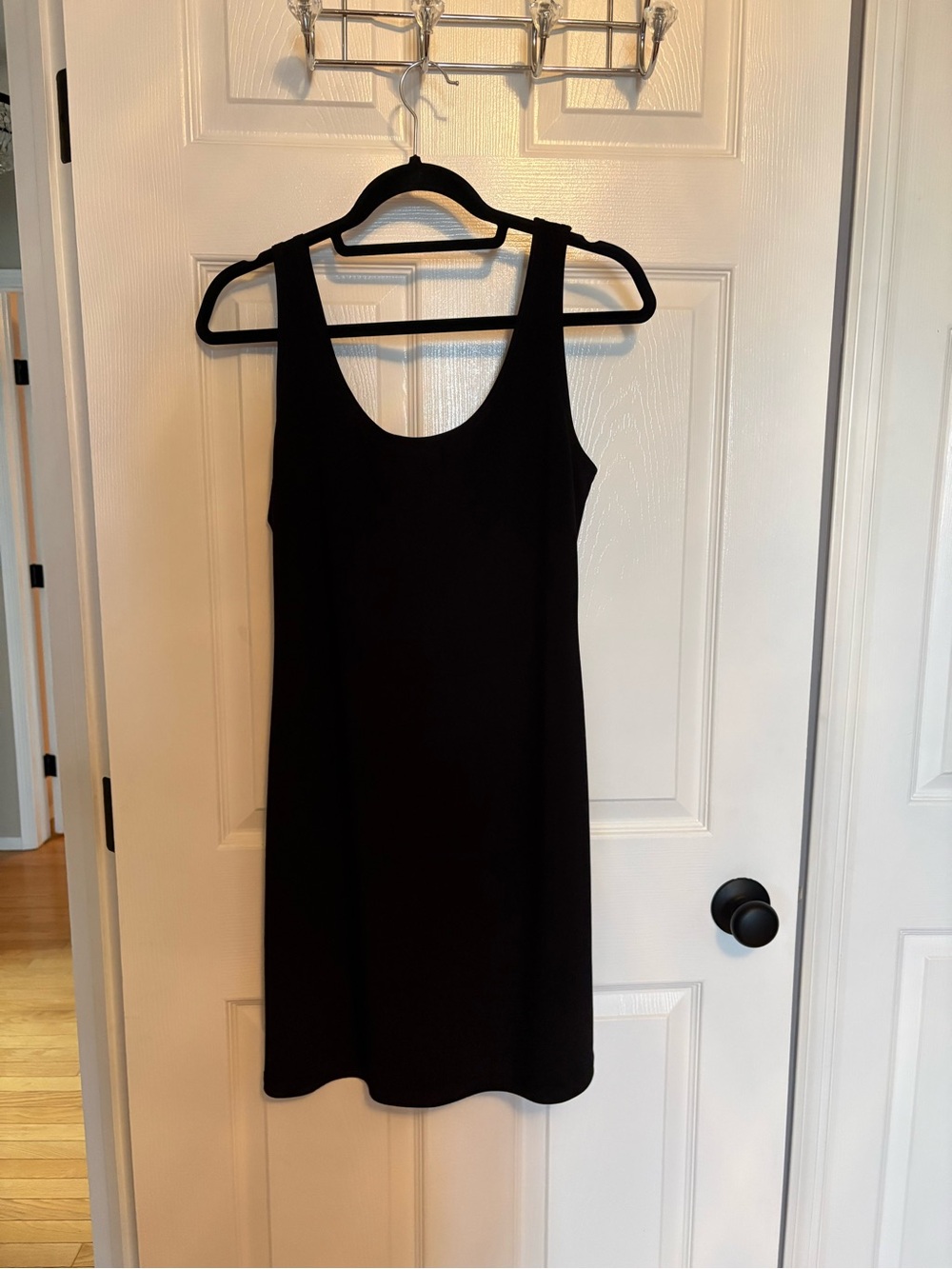 Sympli Black Mini Scoop Neck Dress